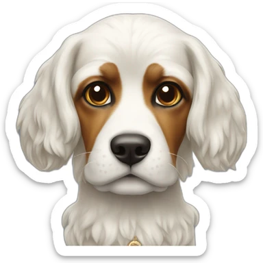royal bourbon chien blanc sticker