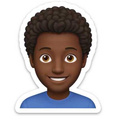 man with coily chairs only face sticker