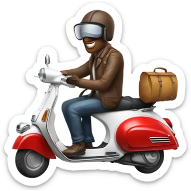 photographer in vespa piaggio sticker