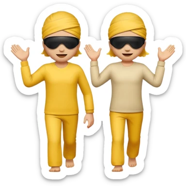 the blind leaving the blind no skin tones just plain emojis sticker
