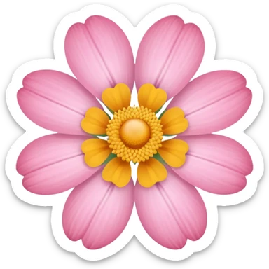 Baby pink flower sticker