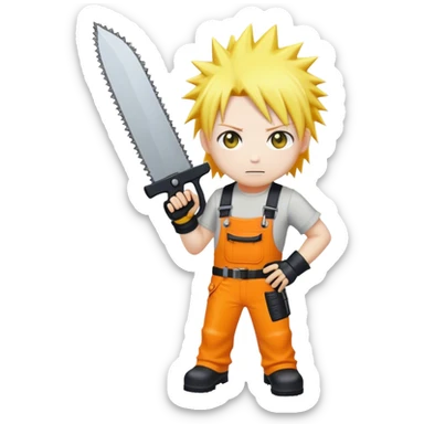 Chainsaw man anime sticker