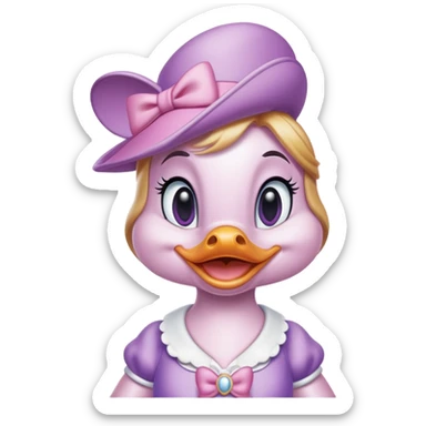 Daisy Duck from Disney smiling sticker