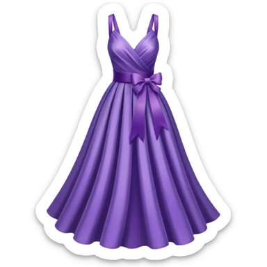 purple ribbon dress sticker