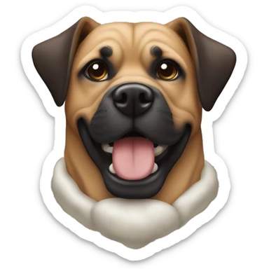 Weihnachtliche Bordeauxdogge mit schwarzer Maske  sticker