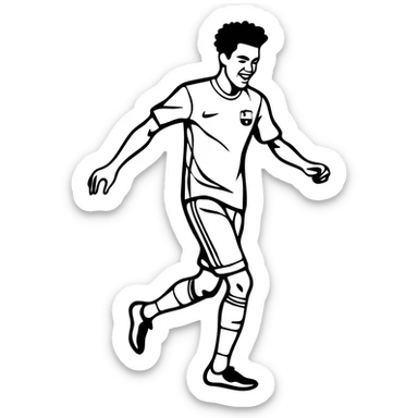 Barcelona footballer Lamine Yamal dancing in celebration sticker