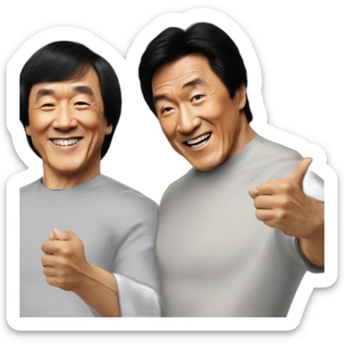 Jackie Chan with Eddie Murphy sticker