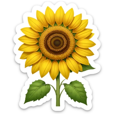 Noo, i want sunflower 🌻.  Just like this. With browner center. And without green sleaves
 sticker
