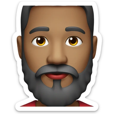 Beard guy emoji with lipstick mark sticker
