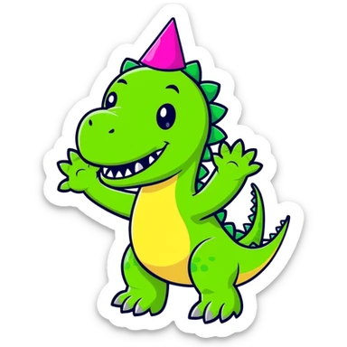 Dinosaur dancing  sticker