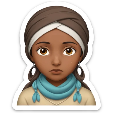 indian girl who is sad sticker