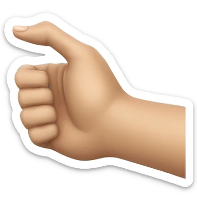 un símbolo de mano... entrelaza sus dedos y pone su pulgar en la mano sticker