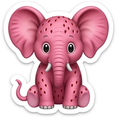 Strawberry Elephant  sticker