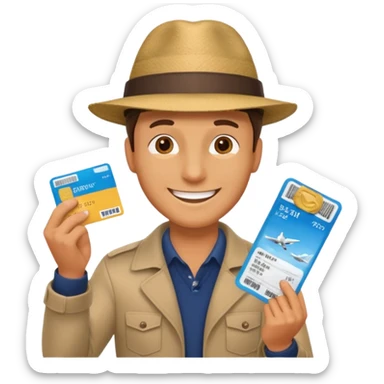 I will buy the flight ticket man sticker