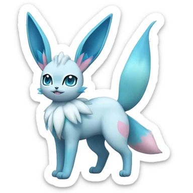 Glaceon-Sylveon full body sticker