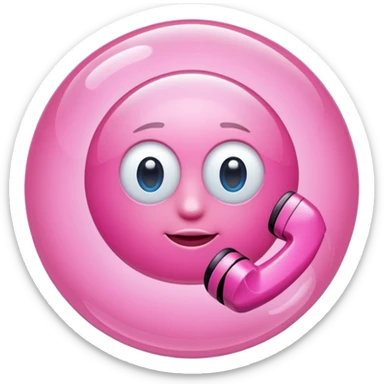 pink phone contacts bubble sticker