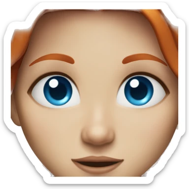 Redhead witch with blue eyes and piercings sticker