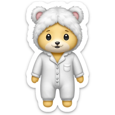 fluffy pyjamas sticker