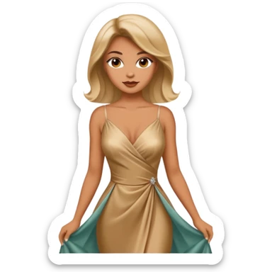 A woman wearing a glamour dress looks sexy and looks like a tart  sticker