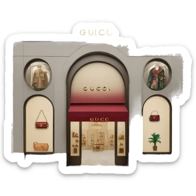 Gucci boutique sticker
