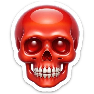 Skull red jelly Candy sticker