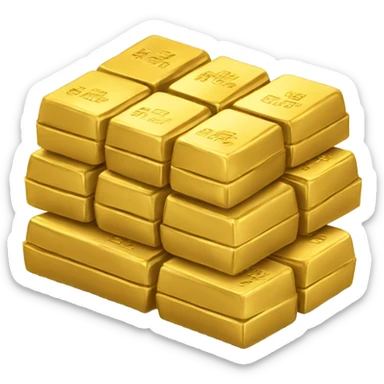 stack of gold bars sticker