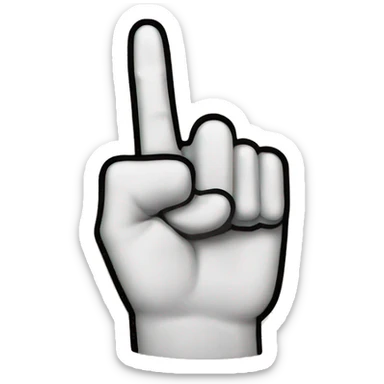 Who dis pointer finger pointed toward the top of the photo sticker