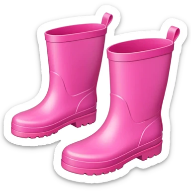 Pink kid rainboots sticker