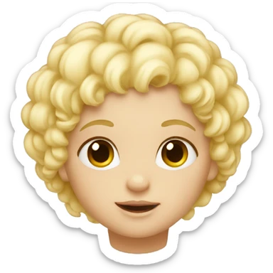 Twin blond babies sticker