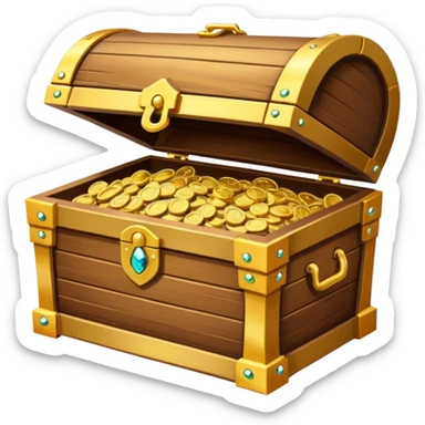 treasure chest with open lid sticker