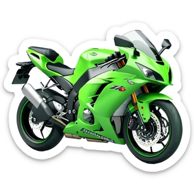 Kawasaki Ninja (Sportbike) - Kawasaki Ninja ZX-10R (Model Year: 2022) (Iconic colour: Green) sticker