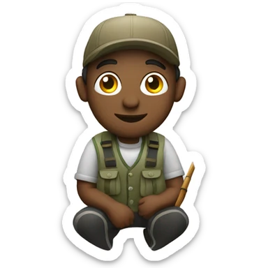 Man fishing  sticker