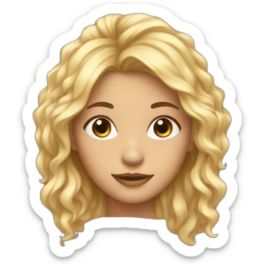 Fille avec cheveux de toute les couleur sticker