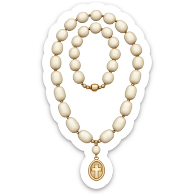 white prayer bead sticker