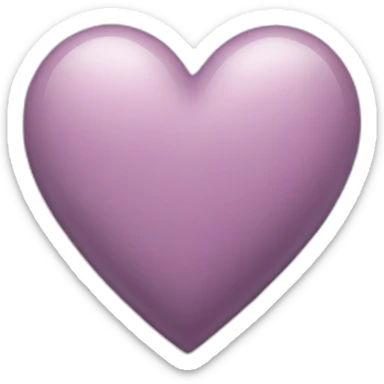 Mauve heart sticker