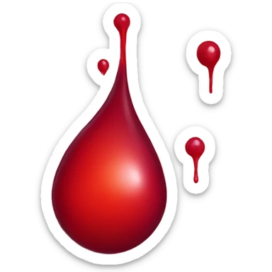 Blood drop sticker
