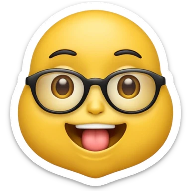 Fassa um emoji simples aquele da carinha amarelo de óculos escuro dando uma língua bem ofensiva e mostrando o dedo do meio da mesma forma.o óculos tem que ser escuro total. Faça com emoji simples aquele da carinha amarelo  sticker