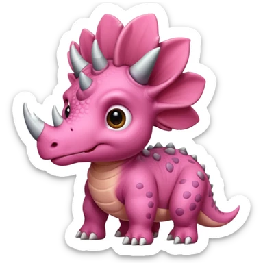 Triceratops cute pink  sticker
