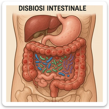 disbiosi intestinale vista anatomicamente sticker
