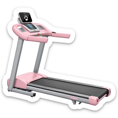 Create a pastel pink treadmill  sticker