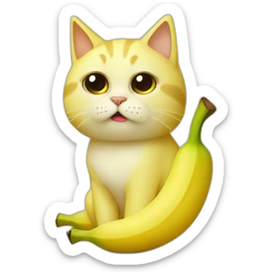 banana sad cat` sticker