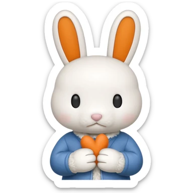 miffy with X for a mouth sticker