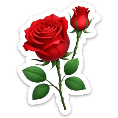 Make a red rose without the stem. sticker