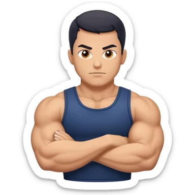 big powerful pumped-up fighter of the navy sticker