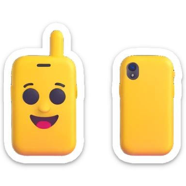 vibrant colors 3D emoji style cell phone sticker