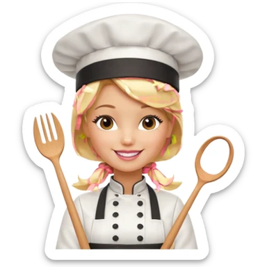 Barbie chef sticker