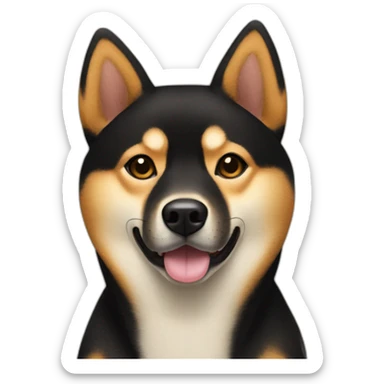 Black and tan shiba inu sticker