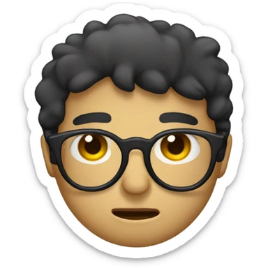 Feeling sad with spects sticker