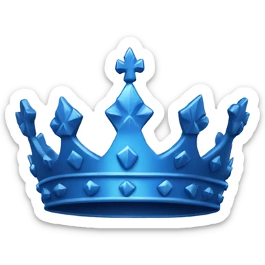 Blue crown sticker