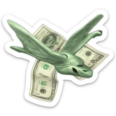 money flying sticker